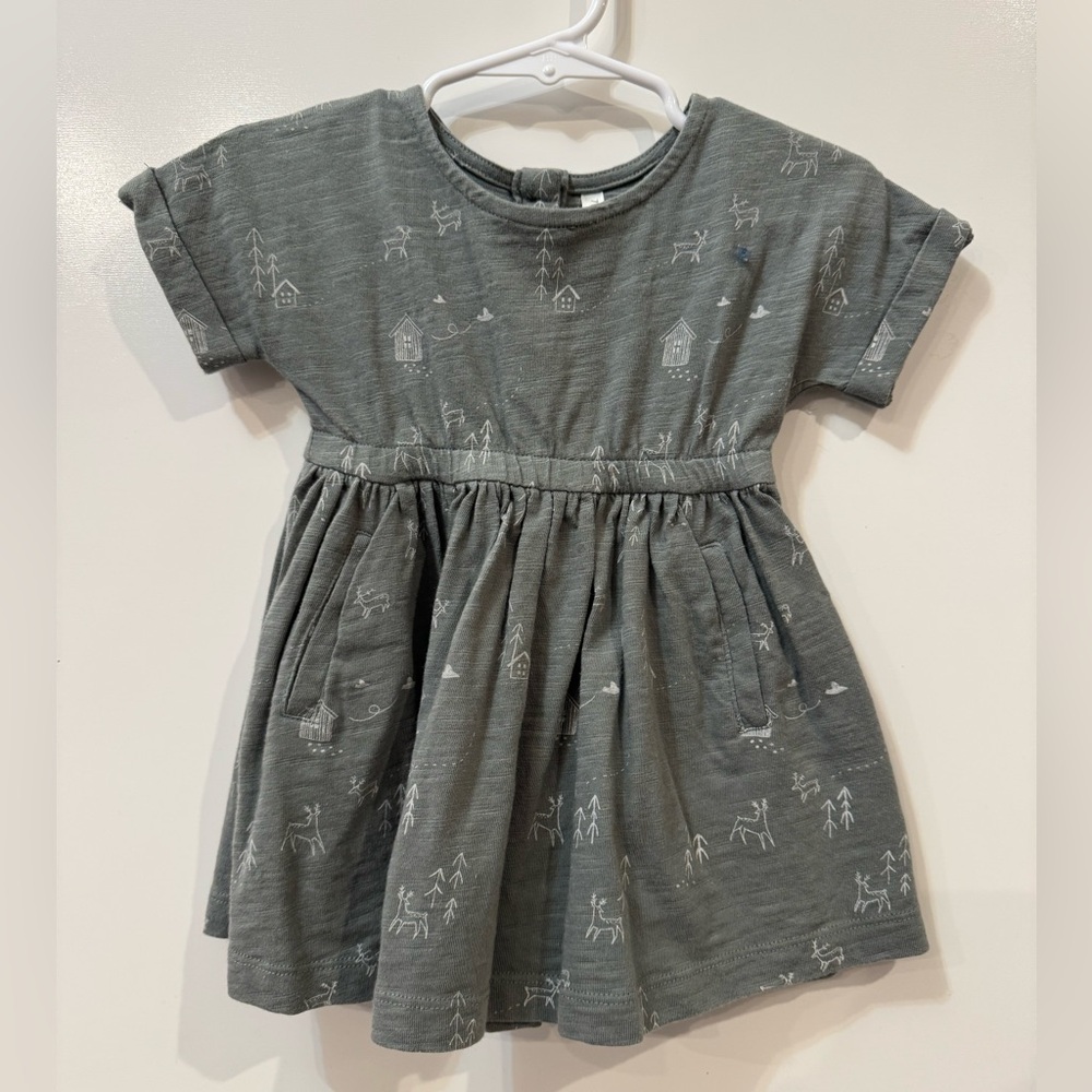 Rylee + Cru Kat T-Shirt Dress Woodland 6-12 months‎ 100% Cotton fit flare twirl